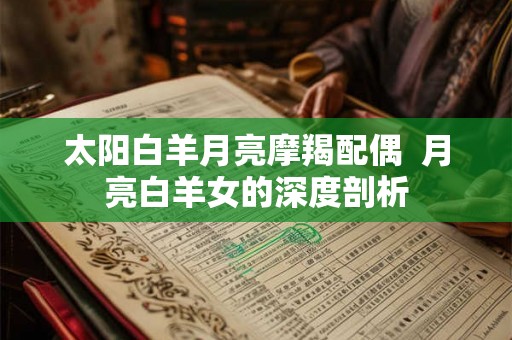 太阳白羊月亮摩羯配偶  月亮白羊女的深度剖析