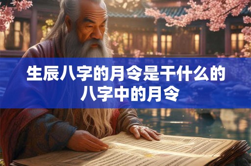 生辰八字的月令是干什么的  八字中的月令