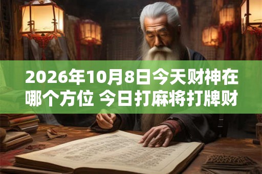 2026年10月8日今天财神在哪个方位 今日打麻将打牌财运方位