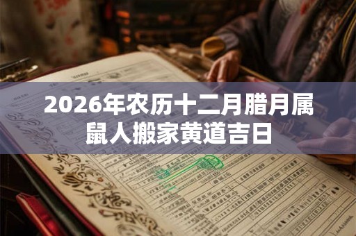 2026年农历十二月腊月属鼠人搬家黄道吉日