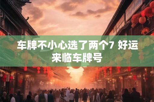 车牌不小心选了两个7 好运来临车牌号