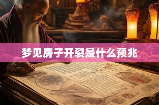 梦见房子开裂是什么预兆
