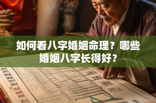 如何看八字婚姻命理？哪些婚姻八字长得好？