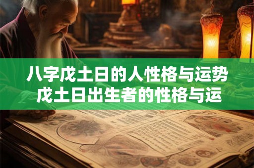 八字戊土日的人性格与运势 戊土日出生者的性格与运势如何