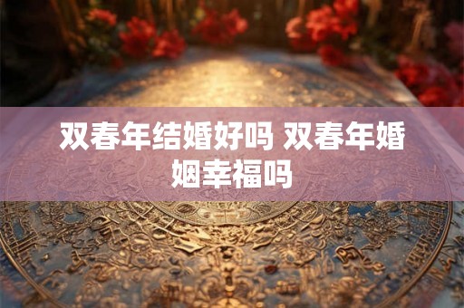 双春年结婚好吗 双春年婚姻幸福吗