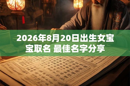 2026年8月20日出生女宝宝取名 最佳名字分享