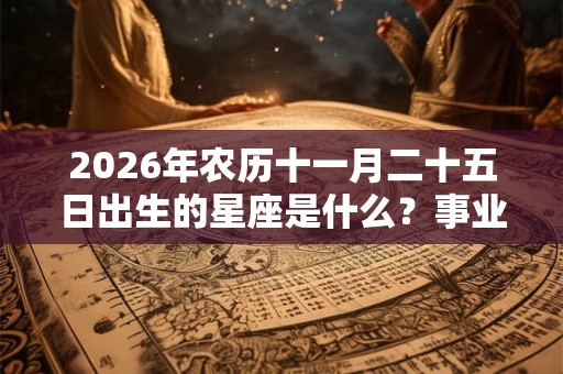 2026年农历十一月二十五日出生的星座是什么?事业运好吗? 2026年农历十一月二十五日出生的星座是什么?事业运好吗?