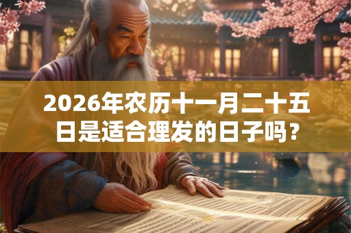2026年农历十一月二十五日是适合理发的日子吗? 2026年农历十一月二十五日是适合理发的日子吗?