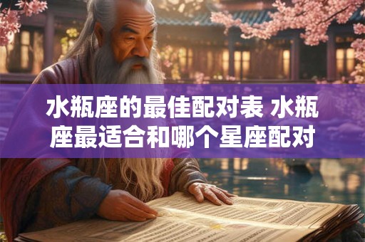 水瓶座的最佳配对表 水瓶座最适合和哪个星座配对