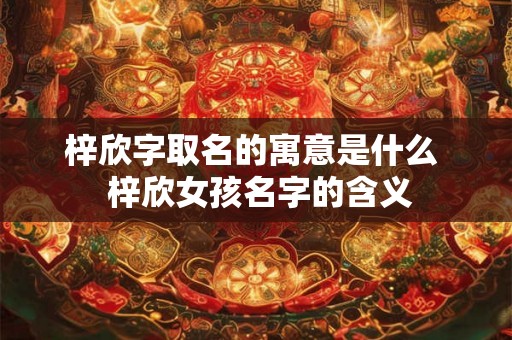 梓欣字取名的寓意是什么  梓欣女孩名字的含义