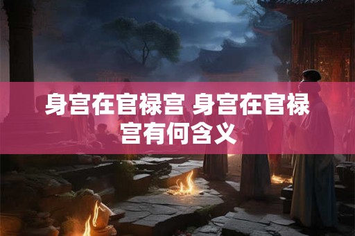身宫在官禄宫 身宫在官禄宫有何含义 身宫在官禄宫 身宫在官禄宫有何含义
