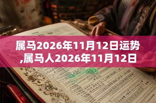 属马2026年11月12日运势,属马人2026年11月12日财运,生肖马2026年11月12日运势 属马2026年11月12日运势,属马人2026年11月12日财运,生肖马2026年11月12日运势