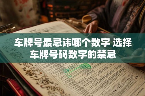 车牌号最忌讳哪个数字 选择车牌号码数字的禁忌