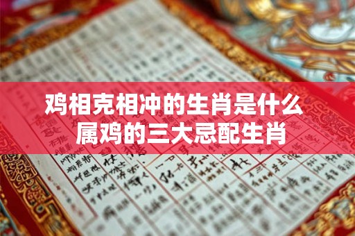 鸡相克相冲的生肖是什么  属鸡的三大忌配生肖