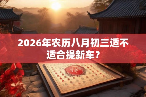 2026年农历八月初三适不适合提新车？