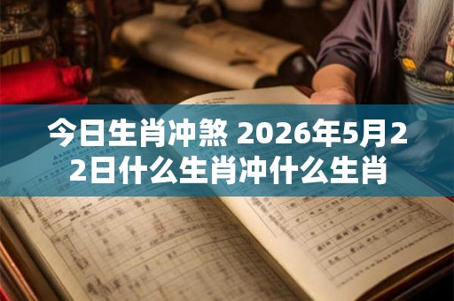 今日生肖冲煞 2026年5月22日什么生肖冲什么生肖