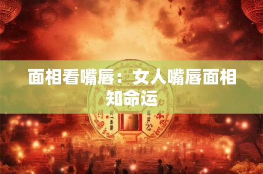 面相看嘴唇：女人嘴唇面相知命运