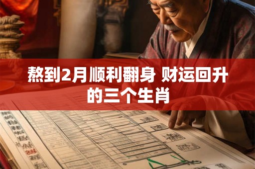 熬到2月顺利翻身 财运回升的三个生肖