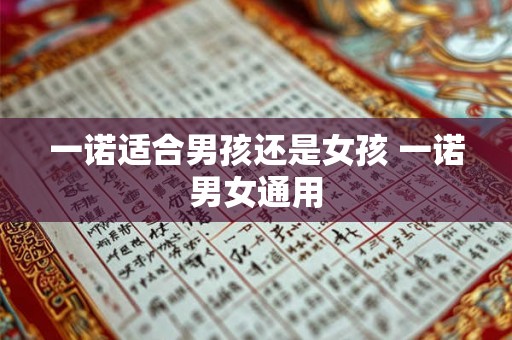 一诺适合男孩还是女孩 一诺男女通用 一诺适合男孩还是女孩 一诺男女通用