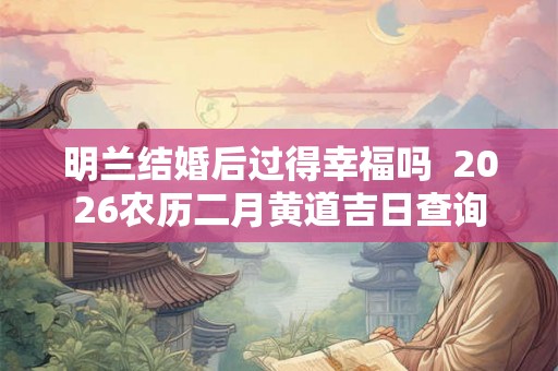 明兰结婚后过得幸福吗  2026农历二月黄道吉日查询