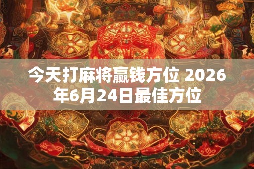 今天打麻将赢钱方位 2026年6月24日最佳方位