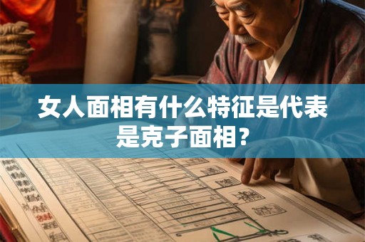 女人面相有什么特征是代表是克子面相？