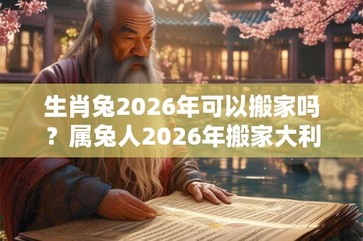 生肖兔2026年可以搬家吗?属兔人2026年搬家大利方位 生肖兔2026年可以搬家吗?属兔人2026年搬家大利方位