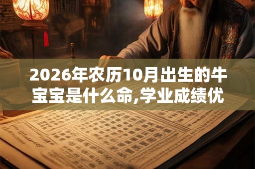 2026年农历10月出生的牛宝宝是什么命,学业成绩优异
