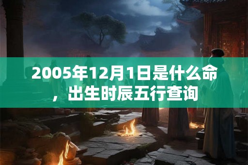 2005年12月1日是什么命，出生时辰五行查询