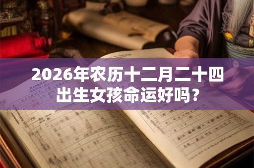 2026年农历十二月二十四出生女孩命运好吗？