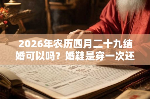 2026年农历四月二十九结婚可以吗？婚鞋是穿一次还是穿坏？