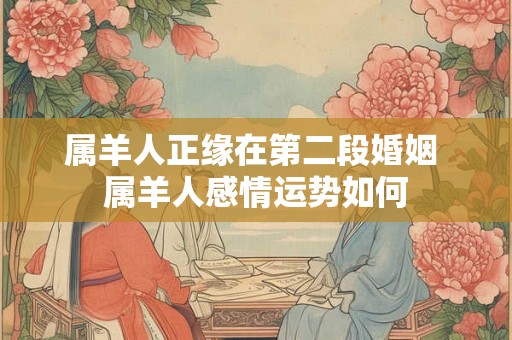 属羊人正缘在第二段婚姻 属羊人感情运势如何