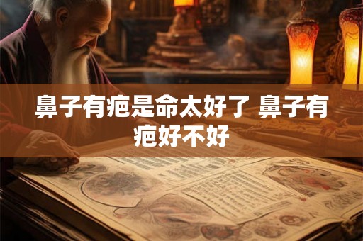 鼻子有疤是命太好了 鼻子有疤好不好