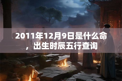 2011年12月9日是什么命，出生时辰五行查询