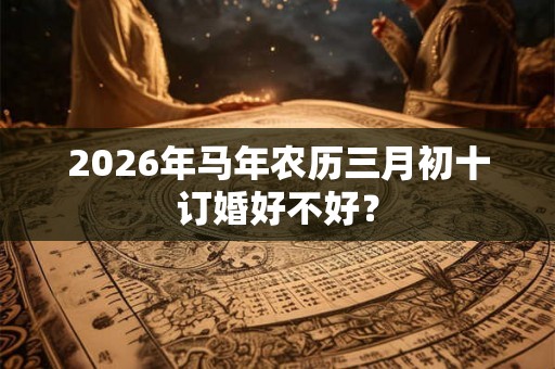2026年马年农历三月初十订婚好不好？