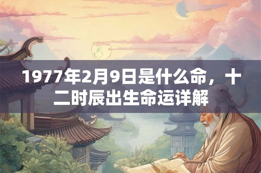 1977年2月9日是什么命,十二时辰出生命运详解 1977年2月9日是什么命,十二时辰出生命运详解