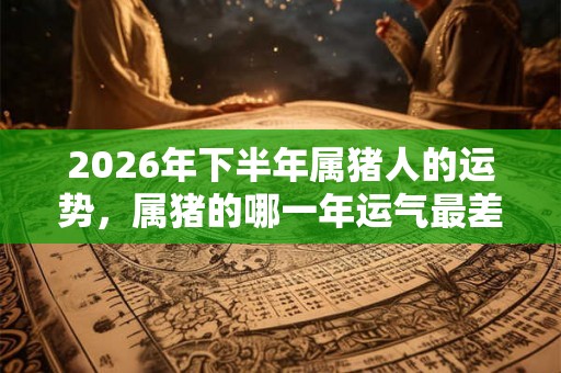 2026年下半年属猪人的运势，属猪的哪一年运气最差？