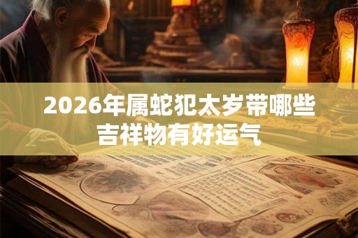 2026年属蛇犯太岁带哪些吉祥物有好运气