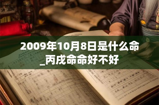 2009年10月8日是什么命_丙戌命命好不好