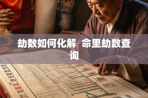 劫数如何化解  命里劫数查询