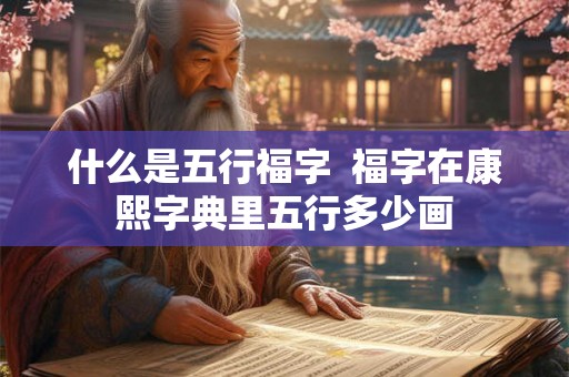 什么是五行福字 福字在康熙字典里五行多少画 什么是五行福字 福字在康熙字典里五行多少画