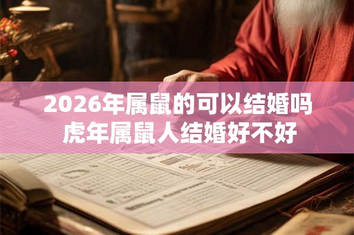 2026年属鼠的可以结婚吗 虎年属鼠人结婚好不好