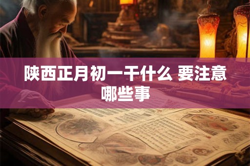 陕西正月初一干什么 要注意哪些事 陕西正月初一干什么 要注意哪些事