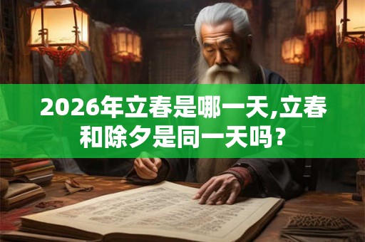 2026年立春是哪一天,立春和除夕是同一天吗？