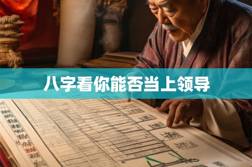 八字看你能否当上领导