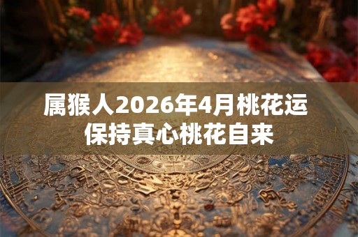 属猴人2026年4月桃花运 保持真心桃花自来