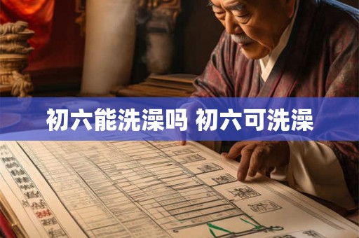 初六能洗澡吗 初六可洗澡