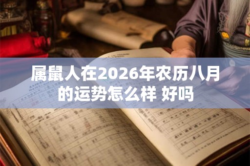 属鼠人在2026年农历八月的运势怎么样 好吗
