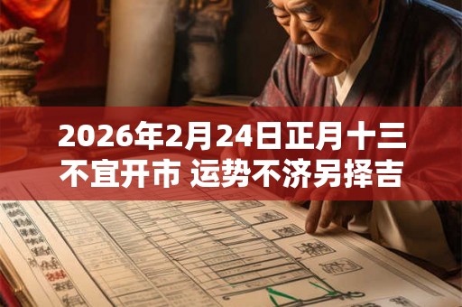 2026年2月24日正月十三不宜开市 运势不济另择吉日