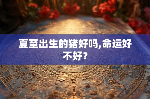 夏至出生的猪好吗,命运好不好？